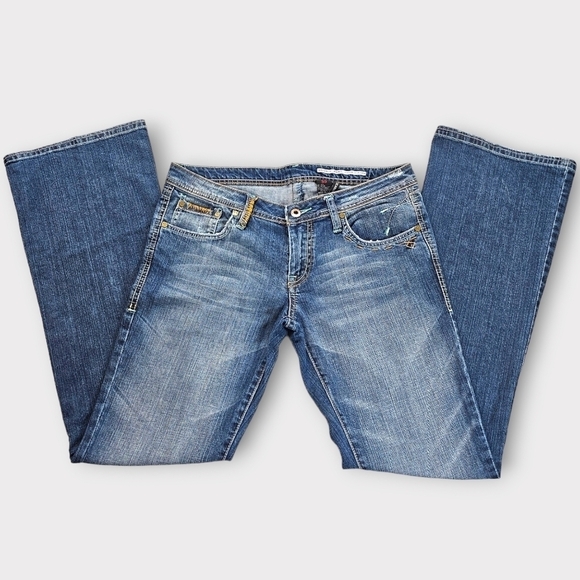 Buffalo David Bitton Denim - Vintage Y2k Buffalo David Bitton Embroidered Bootcut Scandal Jeans